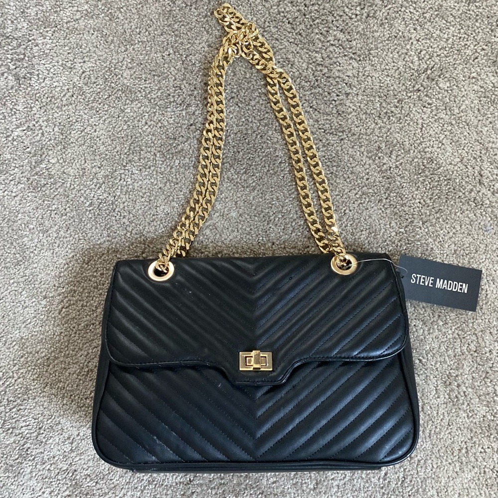 Steve Madden Faux Leather Quilted Shoulder Bag